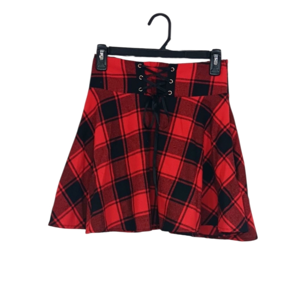 Mini Corset Skirt Size XS in Black and Red‎